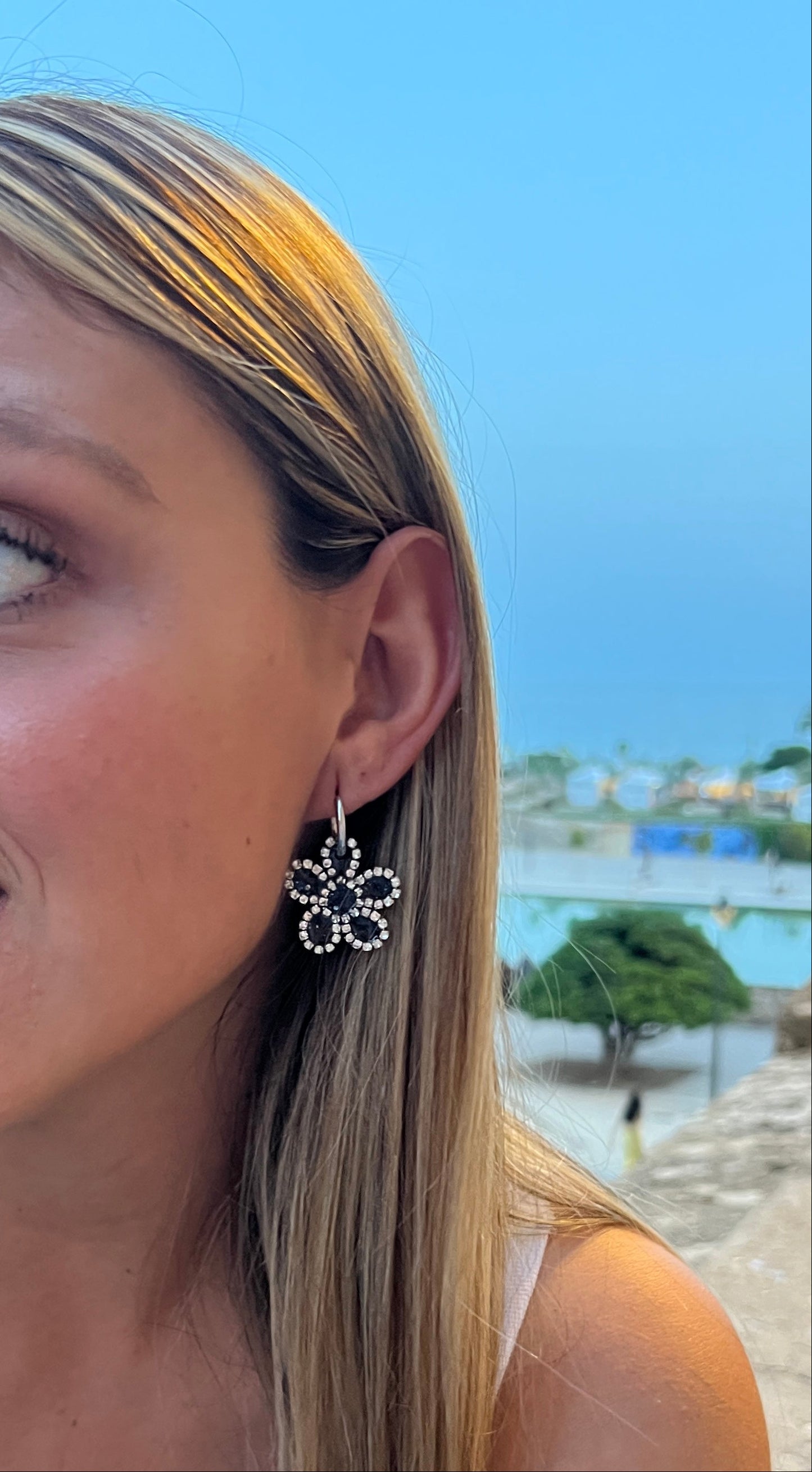 Caravanas Shiny Flower