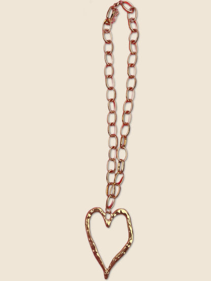 Collar Corazón plateado